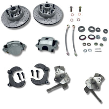 Load image into Gallery viewer, Mustang 2 II Front Disc Brake Conversion Kit With Spindles Drilled & Slotted Rotors Stainless Brake Lines - SAE-Speed