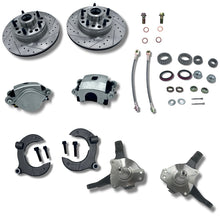 Load image into Gallery viewer, Mustang 2 II Front Disc Brake Conversion Kit With Spindles Drilled & Slotted Rotors Stainless Brake Lines - SAE-Speed