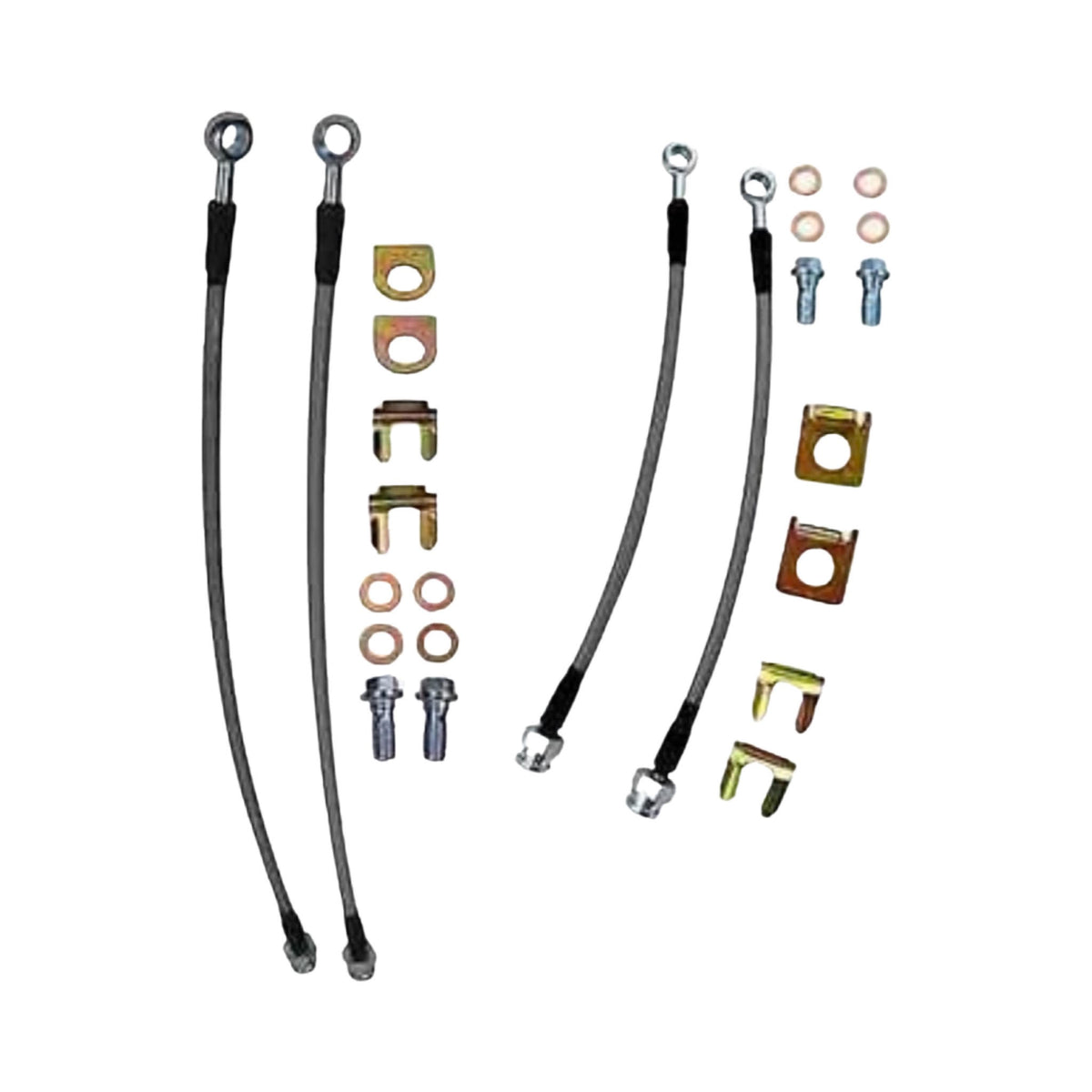 Stainless Steel Braided Brake Hose Front 7/16 Banjo And Rear 10MM X1.5