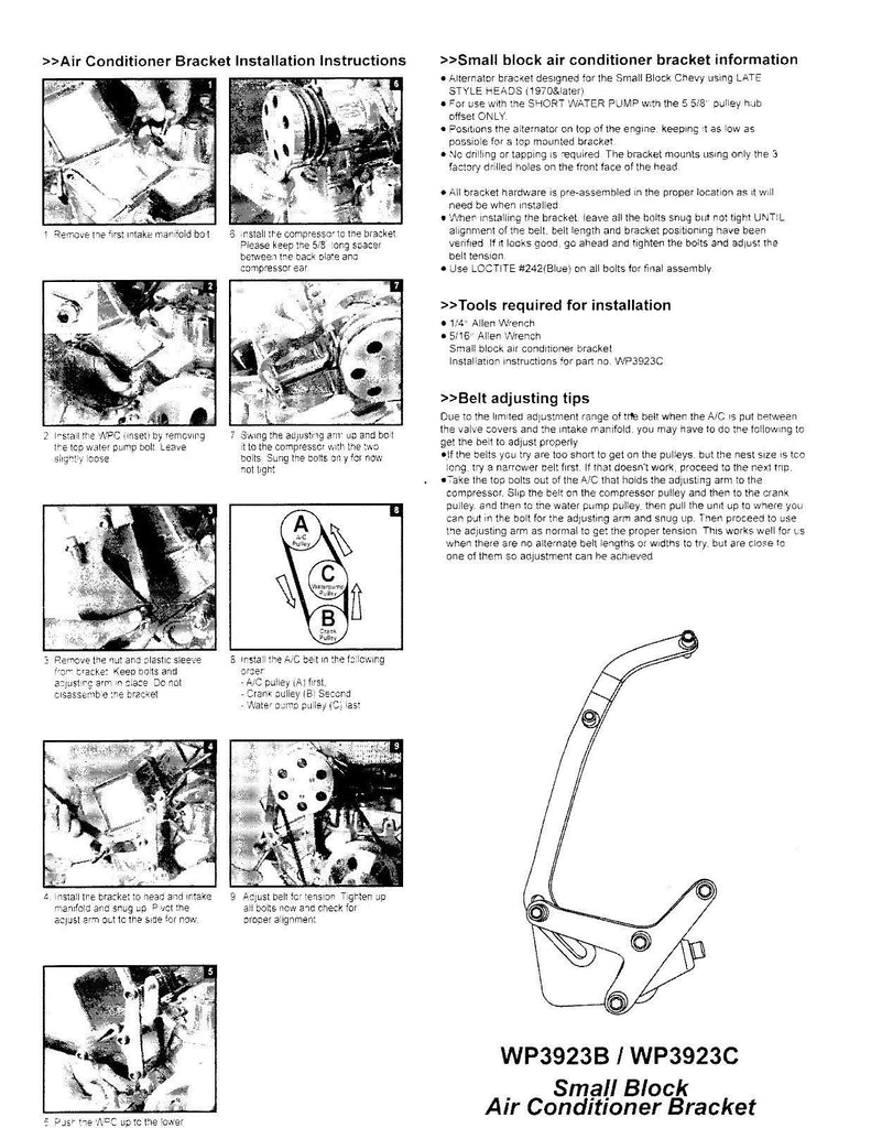 Chrome A/C Bracket High Mount - SAE-Speed