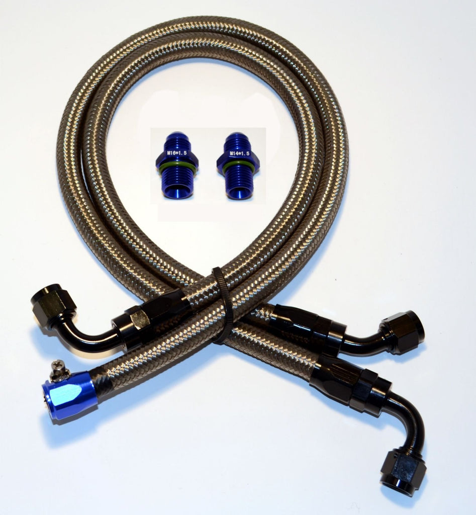 Stainless Steel Braided Power Steering Hose Kit Ford T-Bird Rack And Pinion - SAE-Speed