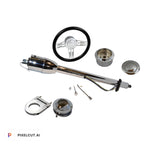 1955 - 1959 Chevy Truck 32 Chrome Tilt Steering Column No Key Floor Shift gm 6pcs kit