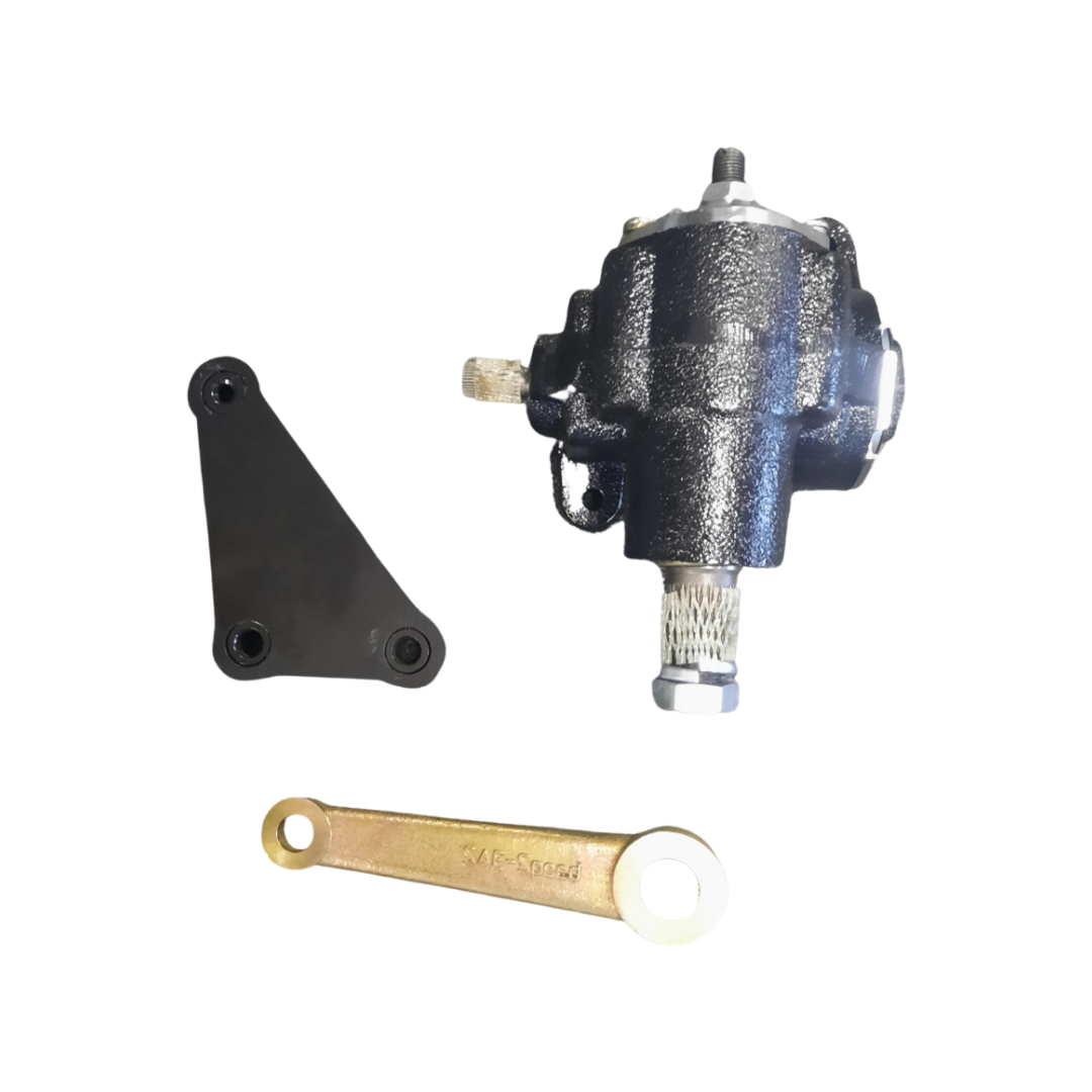 thumbnail image 2 of Vega Steering Gear Box Pitman Arm Mounting Bracket Kit With 2 Black U-Joints 2 of 4