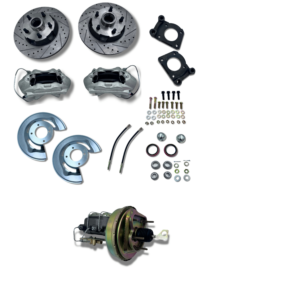 1967-1969 Ford Mustang V8 Front Disc Brake Conversion Kit w/ Master/Booster/PV2