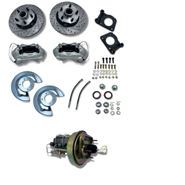 1967-1969 Ford Mustang V8 Front Disc Brake Conversion Kit w/ Master/Booster/PV2 - SAE-Speed