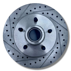 63-87 Chevy C10 Rotors 5 Lug Drilled and Slotted (PAIR) - SAE-Speed