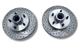 63-87 Chevy C10 Rotors 5 Lug Drilled and Slotted (PAIR) - SAE-Speed