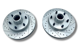 63-87 Chevy C10 Rotors 6 Lug Drilled and Slotted (PAIR) - SAE-Speed