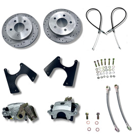 1963-1987 Chevrolet C10 Rear Disc Brake Conversion 5 Lug Drilled and Slotted W/ E-brake - SAE-Speed