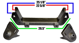 47 48 49 50 51 52 53 54 Chevrolet 1/2 Truck Mustang II Front IFS Crossmember - SAE-Speed