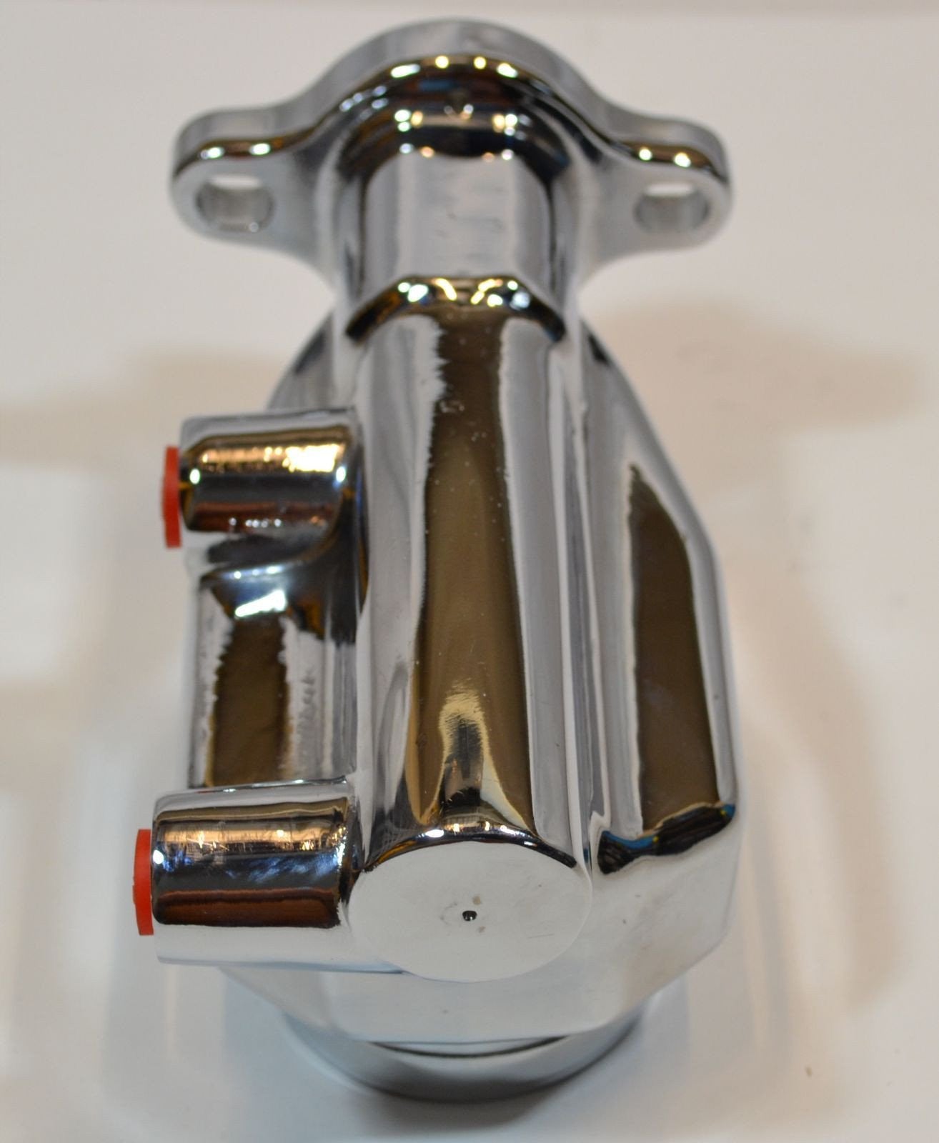 GM Style Chrome Smooth Top Master Cylinder 1" Bore Left Side Ports