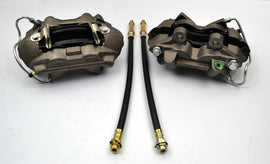 64 65 66 Ford Mustang Front 4 Piston Disc Brake Calipers And Brake Hoses - SAE-Speed