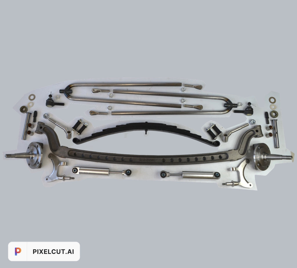 1928-48 FORD MODEL A 4" DROPPED I BEAM KIT W/ BRAKES - SAE-Speed