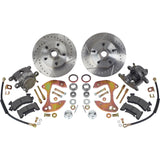 Deluxe Disc Brake Kit,1955-64 Chevy Full-size Car,Drilled/Slotted