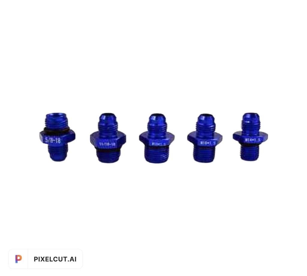 Power Steering Hose Fittings Blue Anodized - SAE-Speed