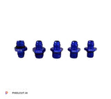 Power Steering Hose Fittings Blue Anodized